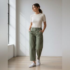 Lucky Brand Sage Wide-Leg Pants New Size 8 Cotton Blend Cropped